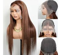 30 Inch Ombre Front Human Full Frontal Human 180% HD Pre Plucked Bleached Knots Front Human for Women