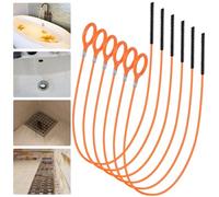 30 Inch Steel Snake Drain Hair Removal Tool, Anti-Break Metal with Nylon Coating Sink Snake, Drain Cleaner Hair Catcher Remover for Shower