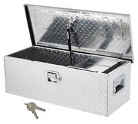 30 Inch Tool Box for Truck, Aluminum Truck Bed Toolboxes with Sliding Shelf, Heavy Duty Waterproof Tool Box Organizer Chest for Pick Up Truck Rv Trailer - Silver