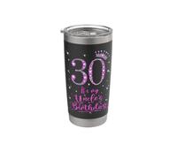 30 It's My Uncle's Birthday Pink Crown 30 Years Old Stainless Steel Insulated Tumbler