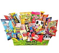 30 Japanese Snacks & Candy Box Dagashi, Sweets, Chips, Gum, included in the Box an English Pamphlet