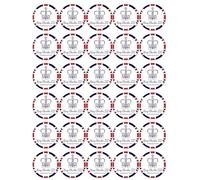 30 King Charles III Roayl Family Coronation Cupcake Toppers Edible Wafer Paper Fairy Cake Toppers Birthday Cakes Decorations