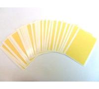 30 Labels, 75x50mm Rectangle, Cream, Colour Code Stickers, Self-Adhesive Sticky Coloured Labels