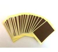 30 Labels, 75x50mm Rectangle, Dark Brown, Colour Code Stickers, Self-Adhesive Sticky Coloured Labels