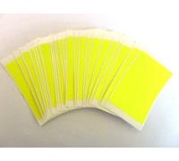 30 Labels, 75x50mm Rectangle, Fluo Yellow, Colour Code Stickers, Self-Adhesive Sticky Coloured Labels
