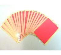 30 Labels, 75x50mm Rectangle, Magenta Bright Pink, Colour Code Stickers, Self-Adhesive Sticky Coloured Labels