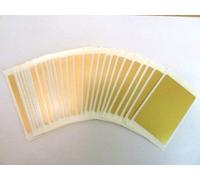 30 Labels, 75x50mm Rectangle, Matt Gold, Colour Code Stickers, Self-Adhesive Sticky Coloured Labels