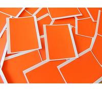 30 Labels, 75x50mm Rectangle, Orange, Colour Code Stickers, Self-Adhesive Sticky Coloured Labels
