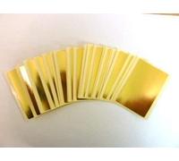 30 Labels, 75x50mm Rectangle, Shiny Gold, Colour Code Stickers, Self-Adhesive Sticky Coloured Labels
