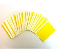 30 Labels, 75x50mm Rectangle, Yellow, Colour Code Stickers, Self-Adhesive Sticky Coloured Labels