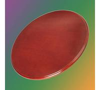 30" Large Wooden TurntableRound Rotating Serving Tray for Kitchen & Dining Table Centerpiece HandOperated Reddish Brown Finish 80cm/32" Diameter