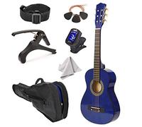 30" Left Handed Wood Guitar with Case and Accessories for Kids/Girls/Boys/Teens/Beginners