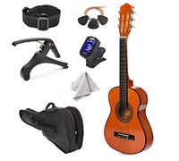 30" Left Handed Wood Guitar with Case and Accessories for Kids/Girls/Boys/Teens/Beginners (Mahogany)