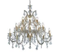 30 Light Italian Style 3 Tier Crystal Glass Chandelier
