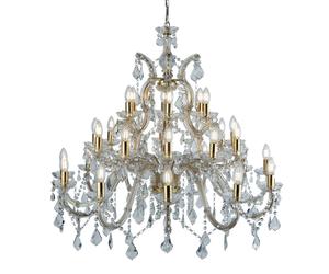 30 Light Italian Style 3 Tier Crystal Glass Chandelier