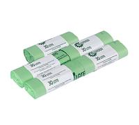 30 Litre x 50 Compostable Bags for Kerbside Bin - EN13432 Kitchen/Outdoor Bin Liners