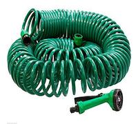 30 M 30M HOSE PIPE COIL COILED HOSE GARDEN HOSE SPRAY GUN 100 FT HOSE PIPE NEW