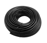 30 M Drip Irrigation Tubing I.D 4mm/O.D 6mm, PVC Irrigation Pipe for Drip Irrigation System, Black Watering Tubing Hose Roll, Drip Irrigation Hose Soaker Hose for Garden Watering, Rubber Tubing