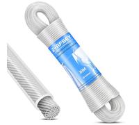 30 m Outdoor Washing Line with Steel Core, Heavy Duty Extra Strong Washing Line with a Load Capacity of 120 kg, Rustproof and Waterproof Washing Rope for Garden (30 m)