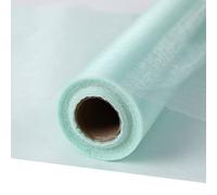 30 m x 30 cm Fabric Table Runner Tulle Roll Organza Transparent Roll of Organza Sheer Fabric Elegant Decorative Cloth for Wedding Chair Table Decoration DIY Crafts (Mint)