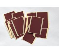 30 Maroon Stickers - Sticky Coloured Self Adhesive Labels for Colour Coding