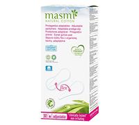 30 Masmi Adaptable Flexi Panty Liners Organic Cotton for Bikini Thong Tanga G String, Biodegradable, Perfume, Chlorine and Dioxin Free… (Single Pack)