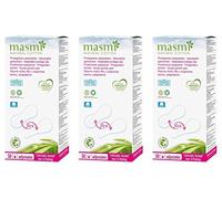 30 Masmi Adaptable Flexi Panty Liners Organic Cotton for Bikini Thong Tanga G String, Biodegradable, Perfume, Chlorine and Dioxin Free… (Triple Pack)