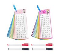 30 Mathematical Multiplication Cards, 4 Rewritable Marker Pens, 2 Storage Rings, Math Math Games, Educational Toys For Kids, Learning Tools.