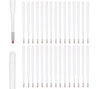 30 Metal Ballpoint Pen Refills with Spring Smooth Writing - Retractable, 1mm Black Ink