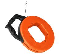 30 Meter Steel Fish Tape for Electricians, 3mm Diameter Solid Core, Heavy Duty Cable Puller Tool with Ergonomic Handle and Reel