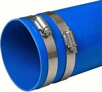 30 Metre (98.4ft) x 32mm (1¼") Lay Flat Hose Pipe + Hose Clips Blue