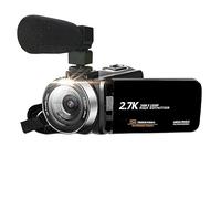 30 Million Digital Video Camera HD DV Travel Self-timer Photo Camcorder Movie All-in-one Machine Takes Sharp Smooth(Hot Shoe Mount+Microphone)