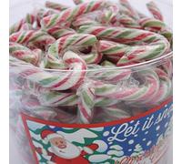 30 MINI PEPPERMINT RED GREEN CHRISTMAS CANDY CANES