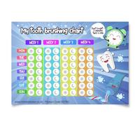 30 My Tooth Brushing Reward Charts Incentive Pack of 30 cards Suitable for up to 12mm stickers