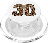 30 Number Leopard Thirty Team Sports Varsity Matching PopSockets PopGrip for MagSafe