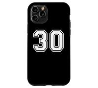 30 Number Thirty Team Sports Graphic Design Matching Varsity Case for iPhone 11 Pro
