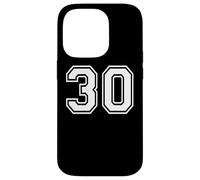 30 Number Thirty Team Sports Graphic Design Matching Varsity Case for iPhone 14 Pro