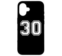 30 Number Thirty Team Sports Graphic Design Matching Varsity Case for iPhone 16