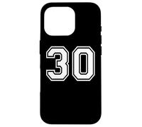 30 Number Thirty Team Sports Graphic Design Matching Varsity Case for iPhone 16 Pro