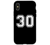 30 Number Thirty Team Sports Graphic Design Matching Varsity Case for iPhone X/XS