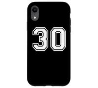 30 Number Thirty Team Sports Graphic Design Matching Varsity Case for iPhone XR