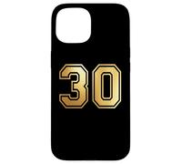 30 Number Thirty Team Sports Graphic Varsity Matching Case for iPhone 15