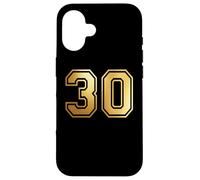 30 Number Thirty Team Sports Graphic Varsity Matching Case for iPhone 16