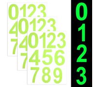30 Numbers, Glow In The Dark House Numbers, 2.44In Number Stickers for Mailbox Glow Address Signs for Houses at Night for Door Cars Trucks Home Business