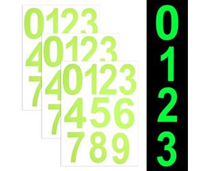 30 Numbers, Glow In The Dark House Numbers, 2.44In Number Stickers for Mailbox Glow Address Signs for Houses at Night for Door Cars Trucks Home Business