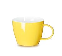 30 oz Extra-Large Ceramic Coffee Mug, Wide Cup Soup Bowl with Handle, Glamorous Latte for Daily Drinking at Home, Office, Hotel or Restaurant, Yellow-White