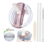 30 OZ Lid Leakproof Detachable Compatible with Stanley Cup with Straw and Lid Reusable Straw Cover Fit for Stanley Accessories Flip Straw (Rose Quartz, 30 OZ)