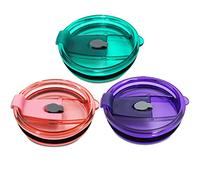 30 oz Tumbler Lids Set of 3 Fit for YETI Rambler, Ozark Trail, Rtic and More, Maxin Spill Proof and Splash Resistant Lids Covers (Purple+Green+Orange)