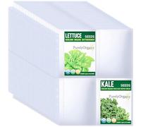 30 Pack 120 Pockets Seed Packet Binder Sleeves, Garden Seed Storage Organizer Pages for 3 Ring Binder, Slot Size 3.5"x 5", Seed Saver Protector Sleeves for Seed Holder Container