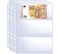 30 Pack 180 Pockets 11 Hole Currency Collection Sleeves, Cash Collecting Album Refill Page, Double Side 3 Pockets Currency Sheets for Collecting Dollar Bills, Paper Money, Foreign Currency and Coupons